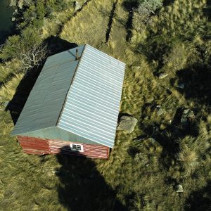 Shed in Green Field - Drone Photography Idaho